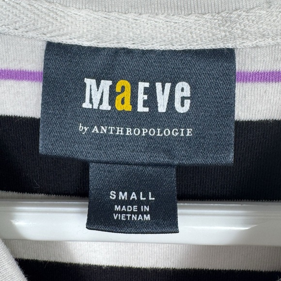 Anthropologie Maeve Striped Ringer Tee, Size S - Picture 8 of 11